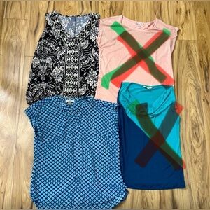 Roz & Ali Women's Tops Blouses - Black, Blue